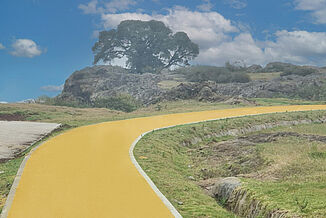 Gelbe REGUPOL Jogging Track in Uganda