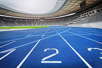 Blaue REGUPOL Laufbahn in Berlin