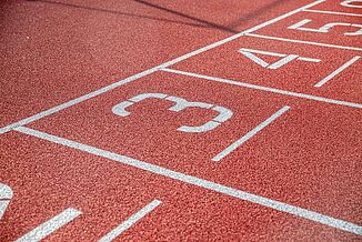 REGUPOL Sprintbahnen Linierung Nummern Sprintbahnen