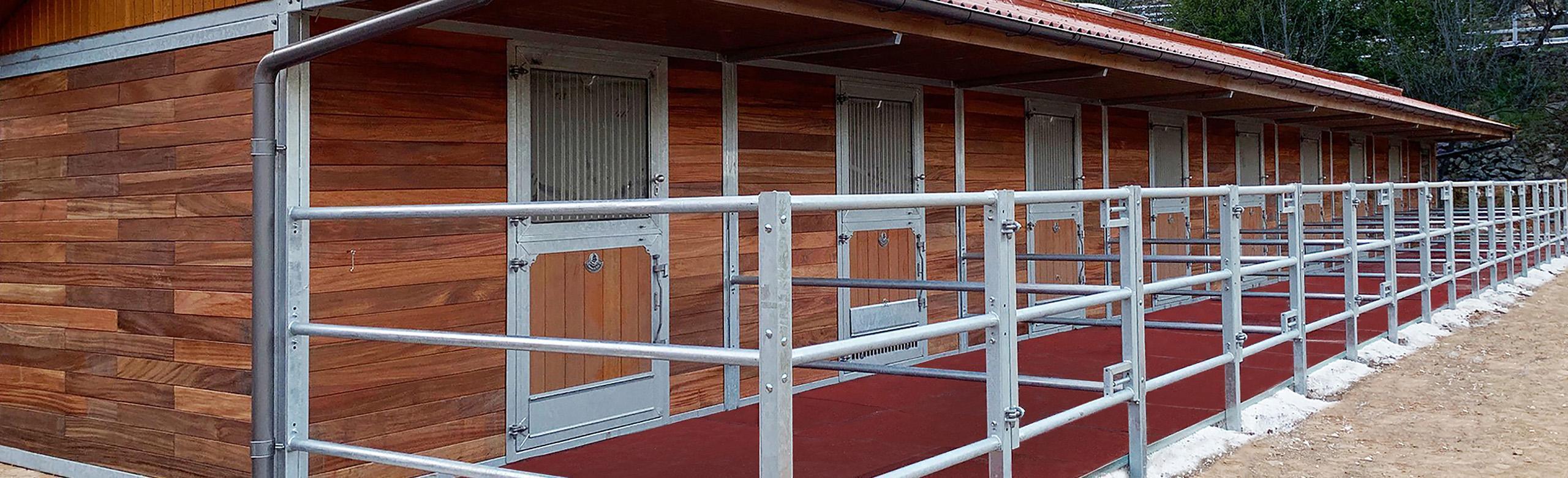 Paddock with REGUPOL equiline multi XL - elastic, non-slip and easy-care rubber flooring for keeping horses